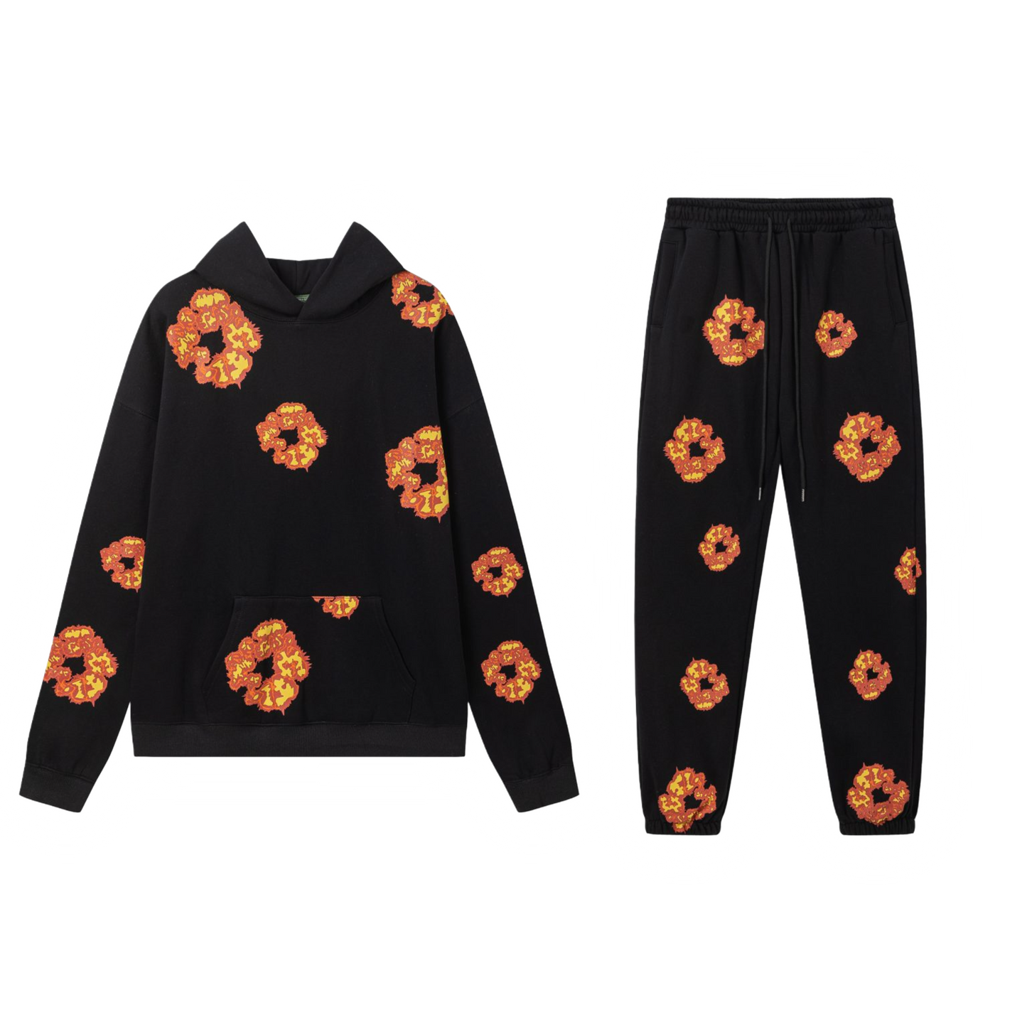 Denim Tears Black-Orange Set