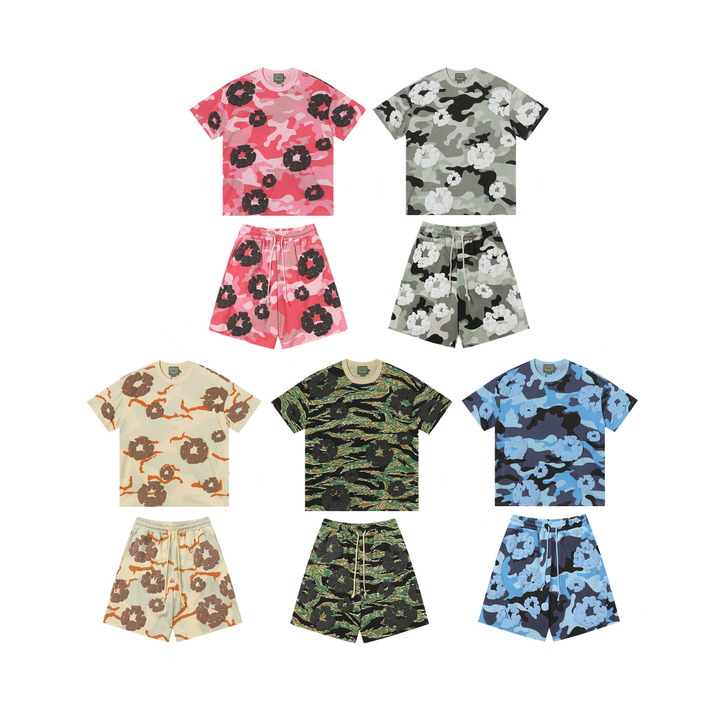 Denim Tears Camouflage Short Set