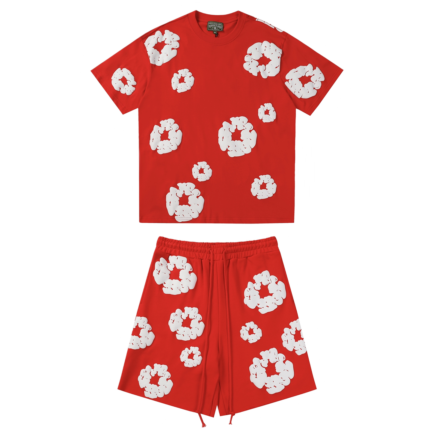 Denim Tears Red Short Set