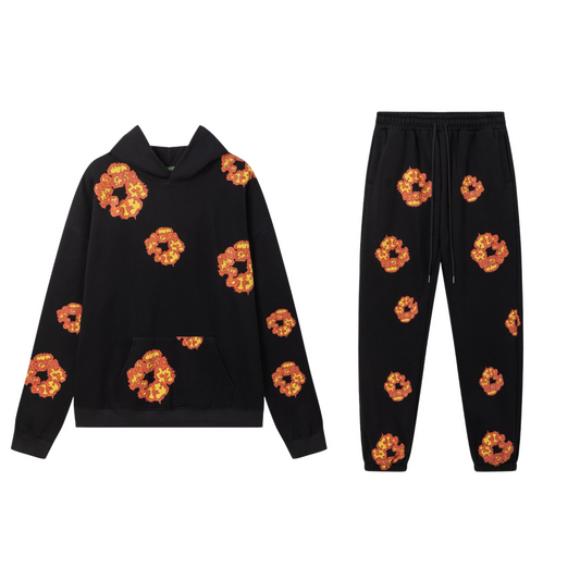 Denim Tears Black-Orange Set