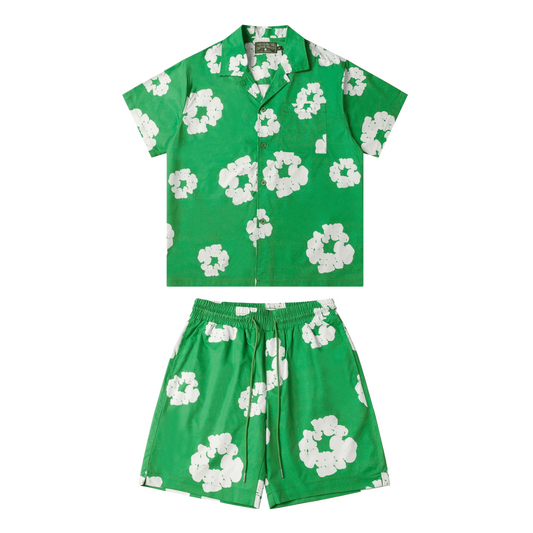Denim Tears Green Summer Set